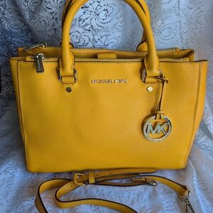 Michael Kors Yellow Sutton Satchel